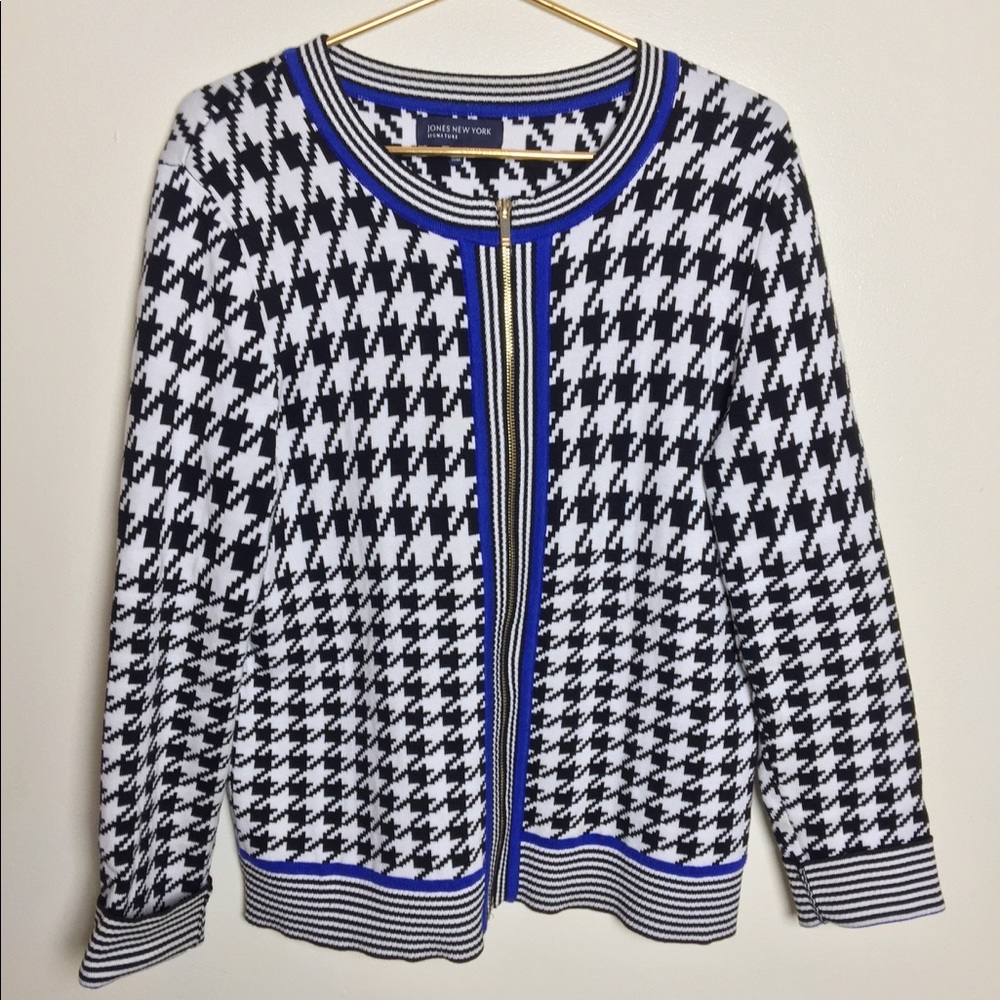 Jones New York Zipper Cardigan Size Large